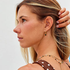 Vioraia Tainted Hearts' Hoop Earrings