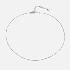 Vioraia Niyah Bead Silver Chain Necklace