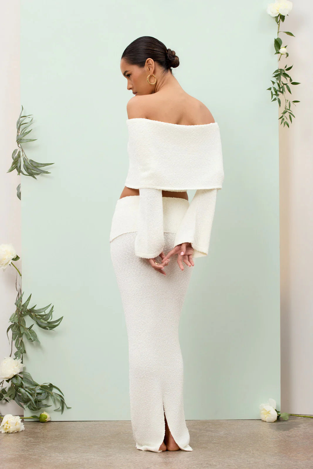 YASMIN BOUCLE KNIT CO-ORD | CREAM