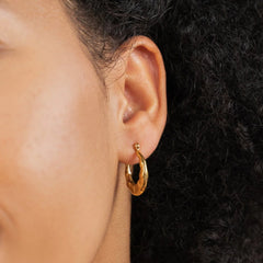 Vioraia Anaya Geometric Gold Hoop Earrings