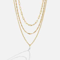Vioraia Jana Triple Chain Necklace