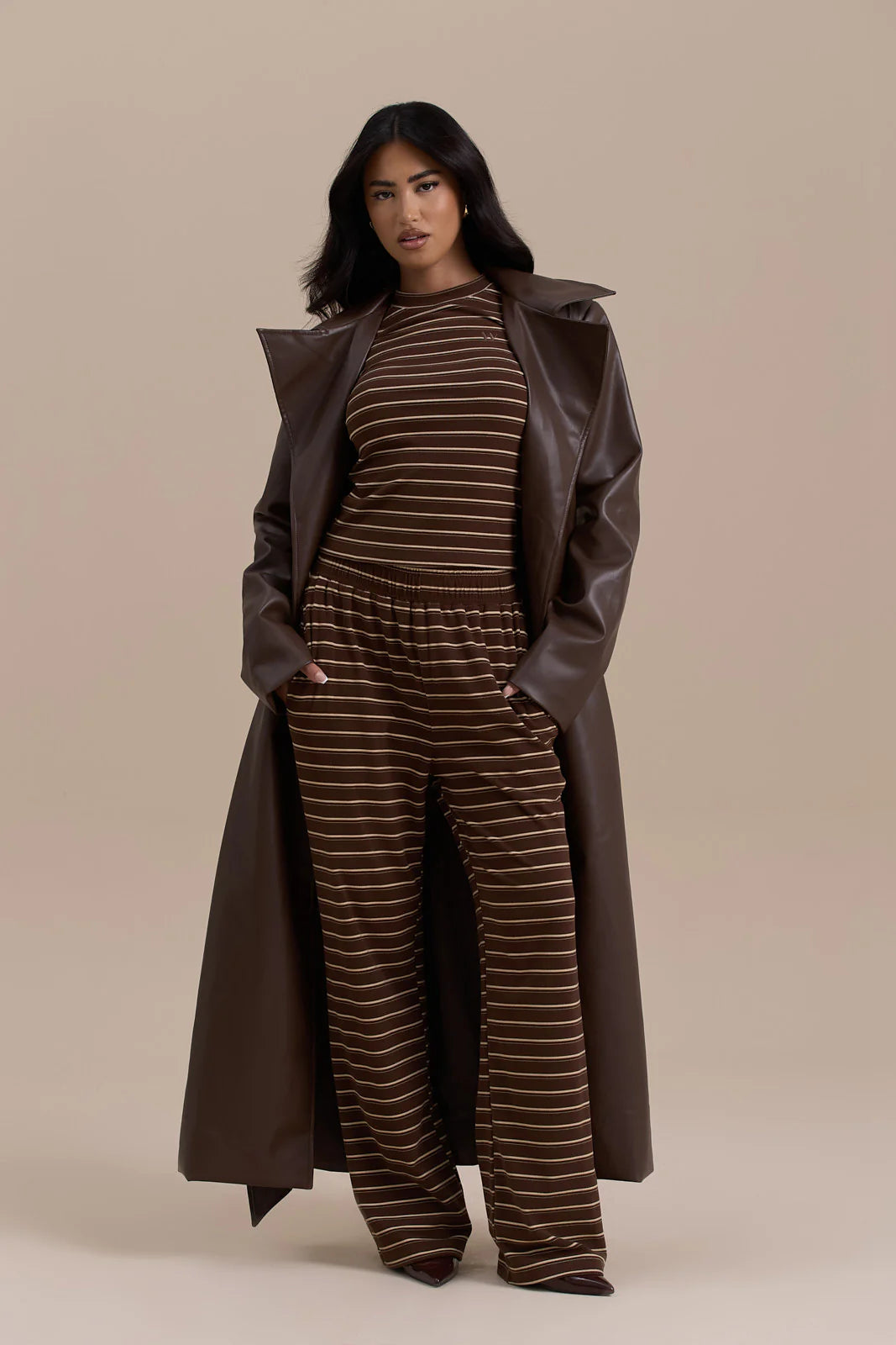 ANUSHKA TRENCH COAT | CHOCOLATE