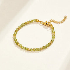 Vioraia Green Peridot Bead Bracelet