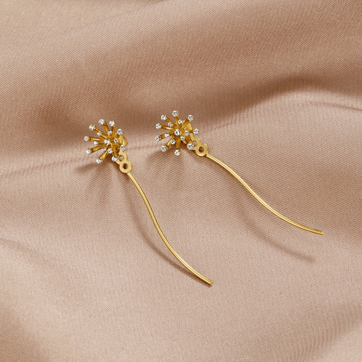Vioraia Make A Wish Dandelion 18K Gold Earrings