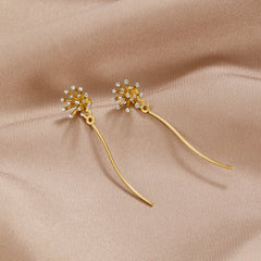 Vioraia Make A Wish Dandelion 18K Gold Earrings