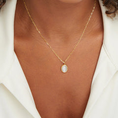 Vioraia White Opal Necklace