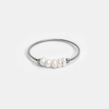 Vioraia Classic Freshwater Pearl Silver Ring