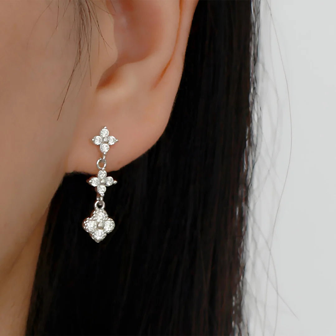 Vioraia Evelyn Crystal Bloom Earrings