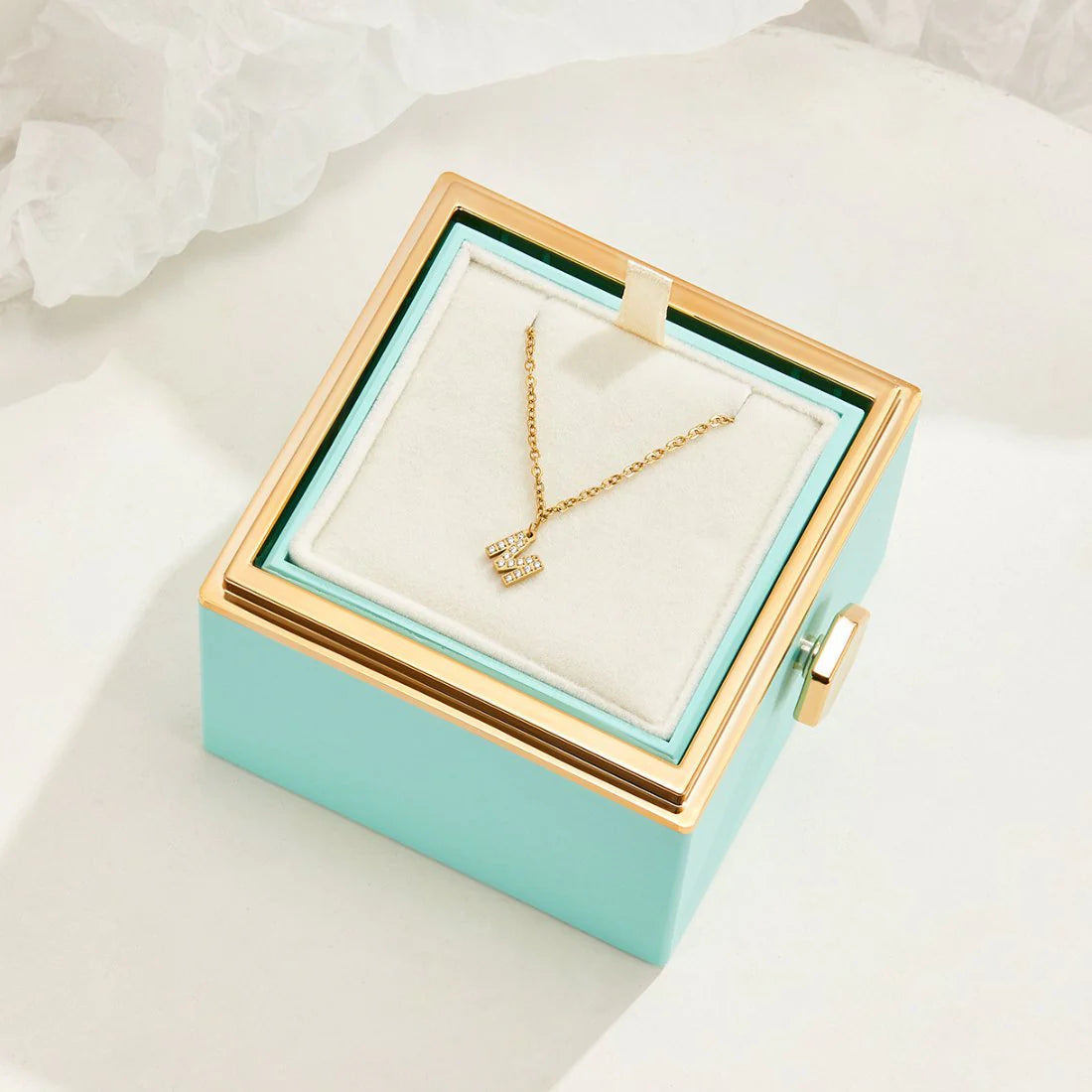 Vioraia Crystal Letter Charm Necklace