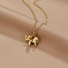 Vioraia Gold Elephant Necklace