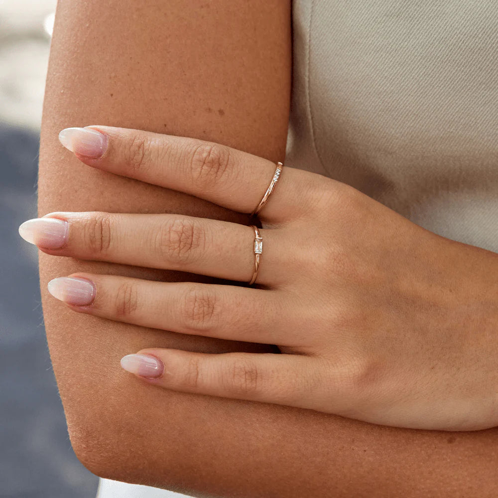 Vioraia Leonore Baguette Crystal Ring