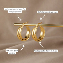Vioraia Talia Gold Hoop Earrings