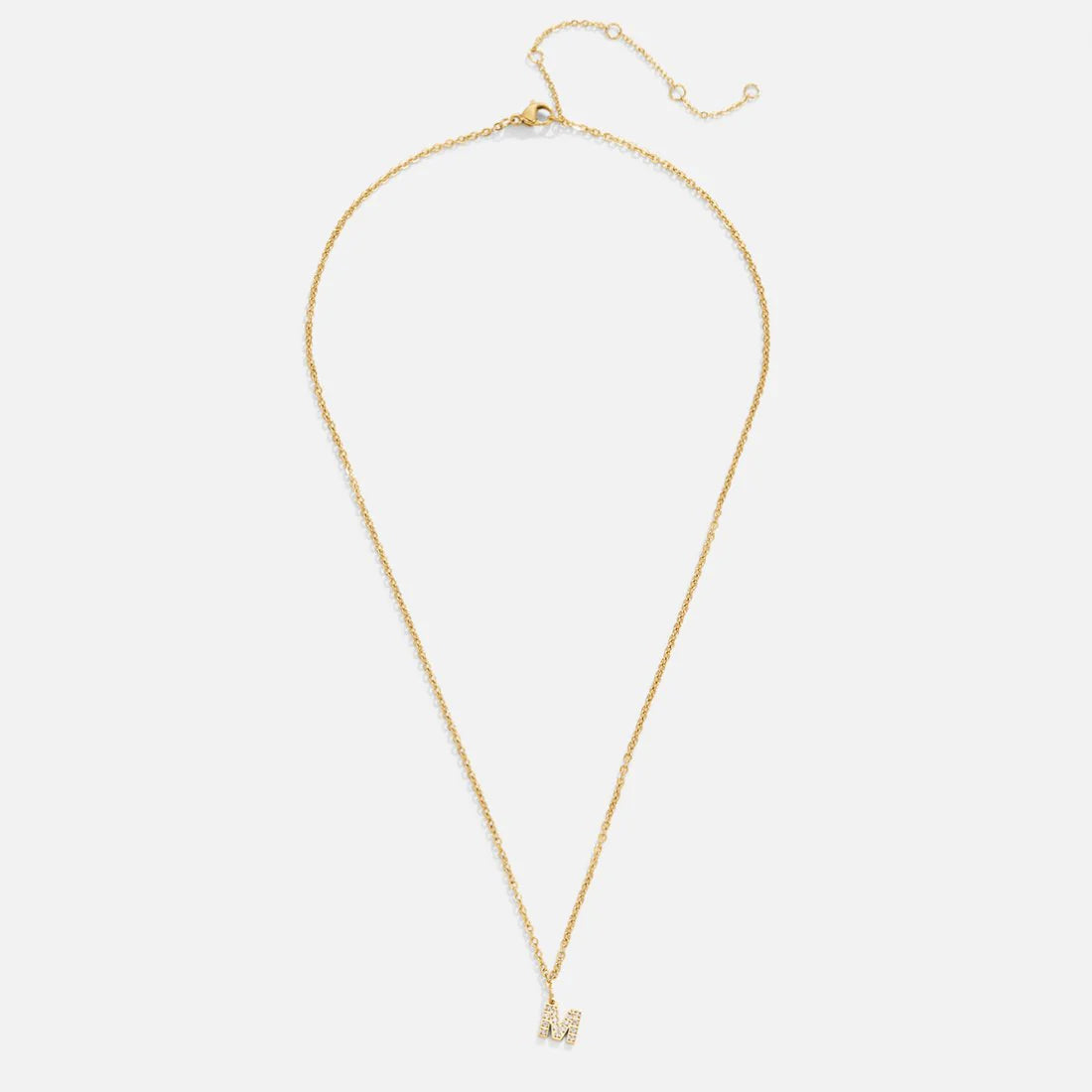 Vioraia Crystal Letter Charm Necklace