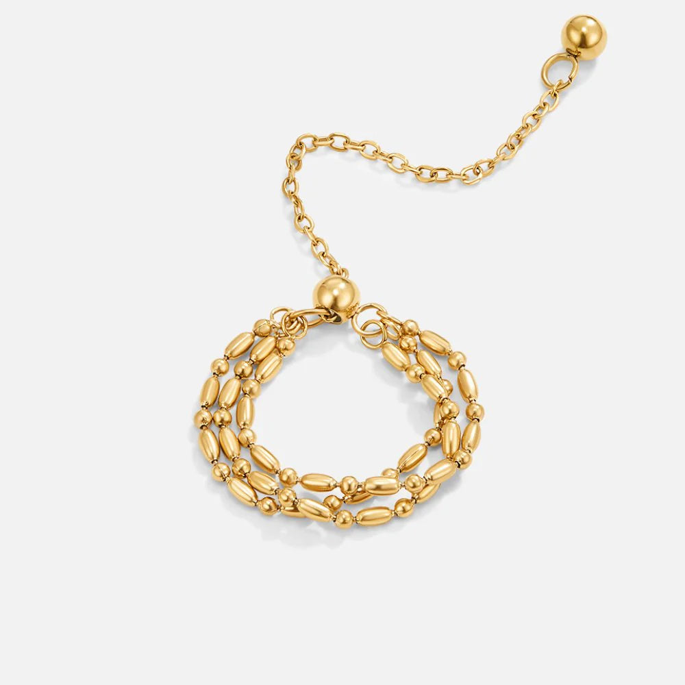 Vioraia Erina Gold Layered Chain Ring