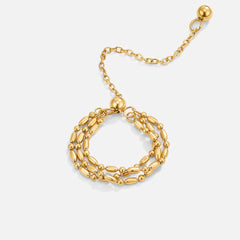Vioraia Erina Gold Layered Chain Ring