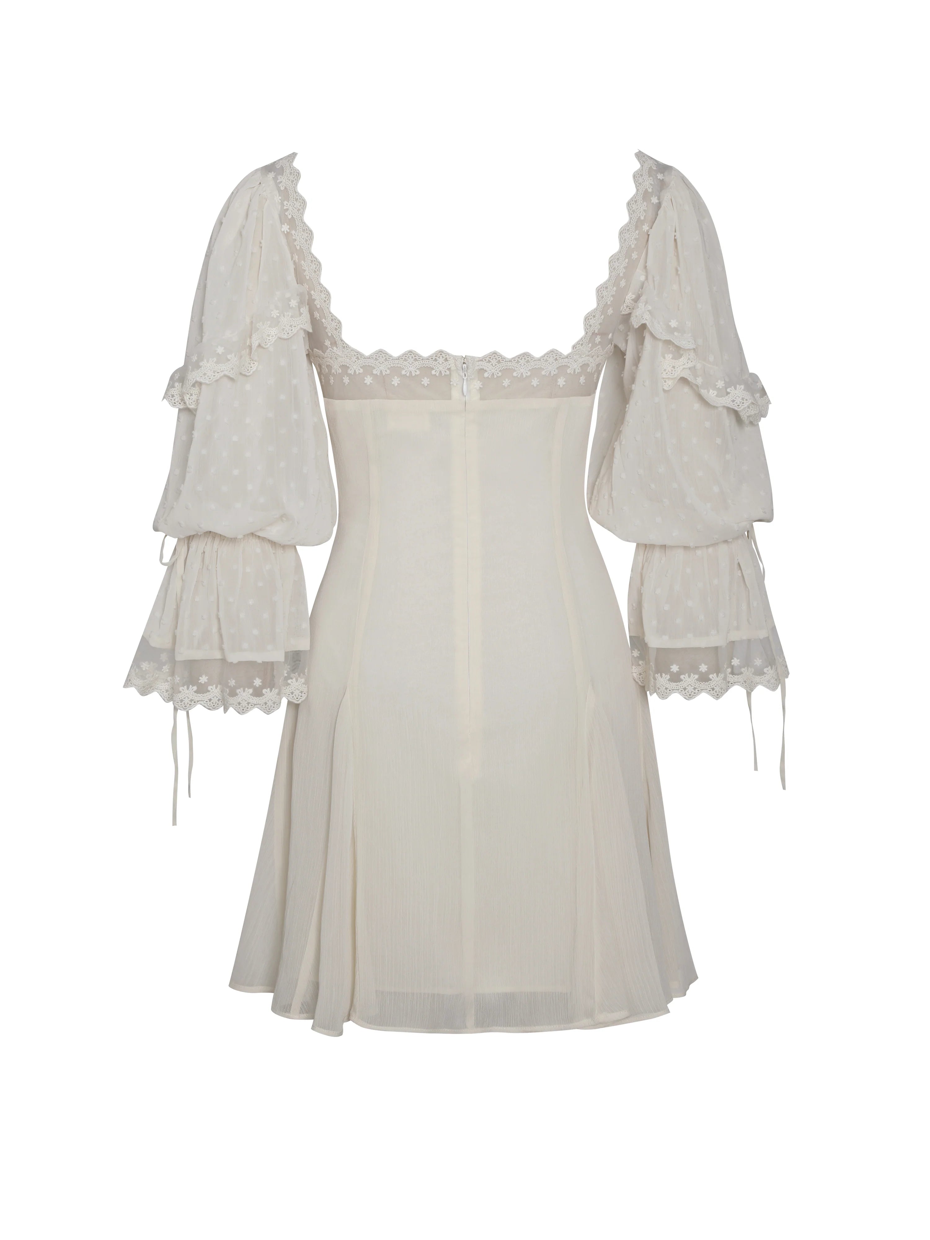 Zakira Lace Trim Half Sleeve Mini Dress