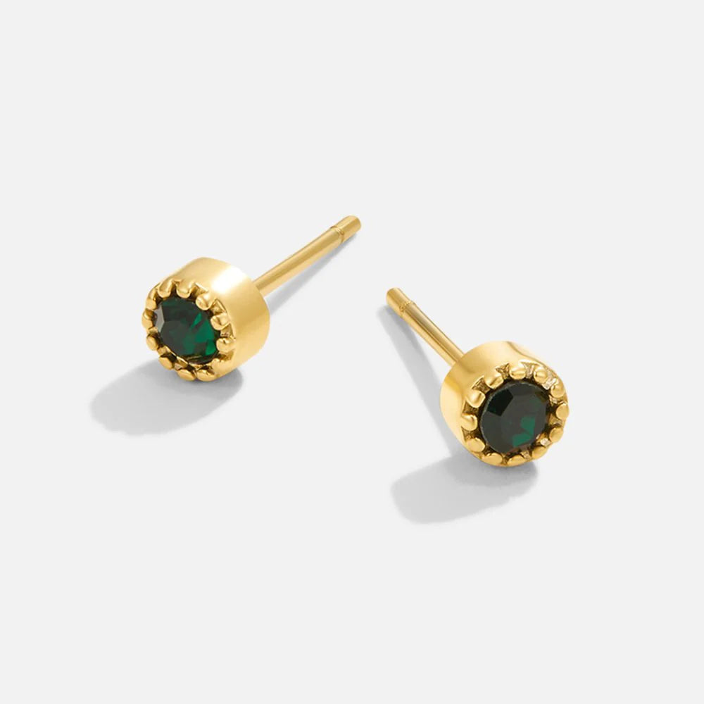 Vioraia Emerald Green Stud Earrings