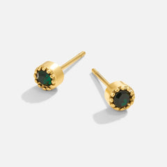 Vioraia Emerald Green Stud Earrings