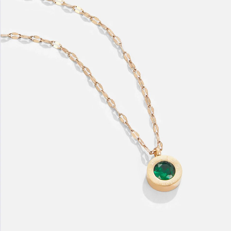 Vioraia Green Crystal Athena Necklace