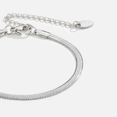 Vioraia Sarya Snake Chain Silver Bracelet