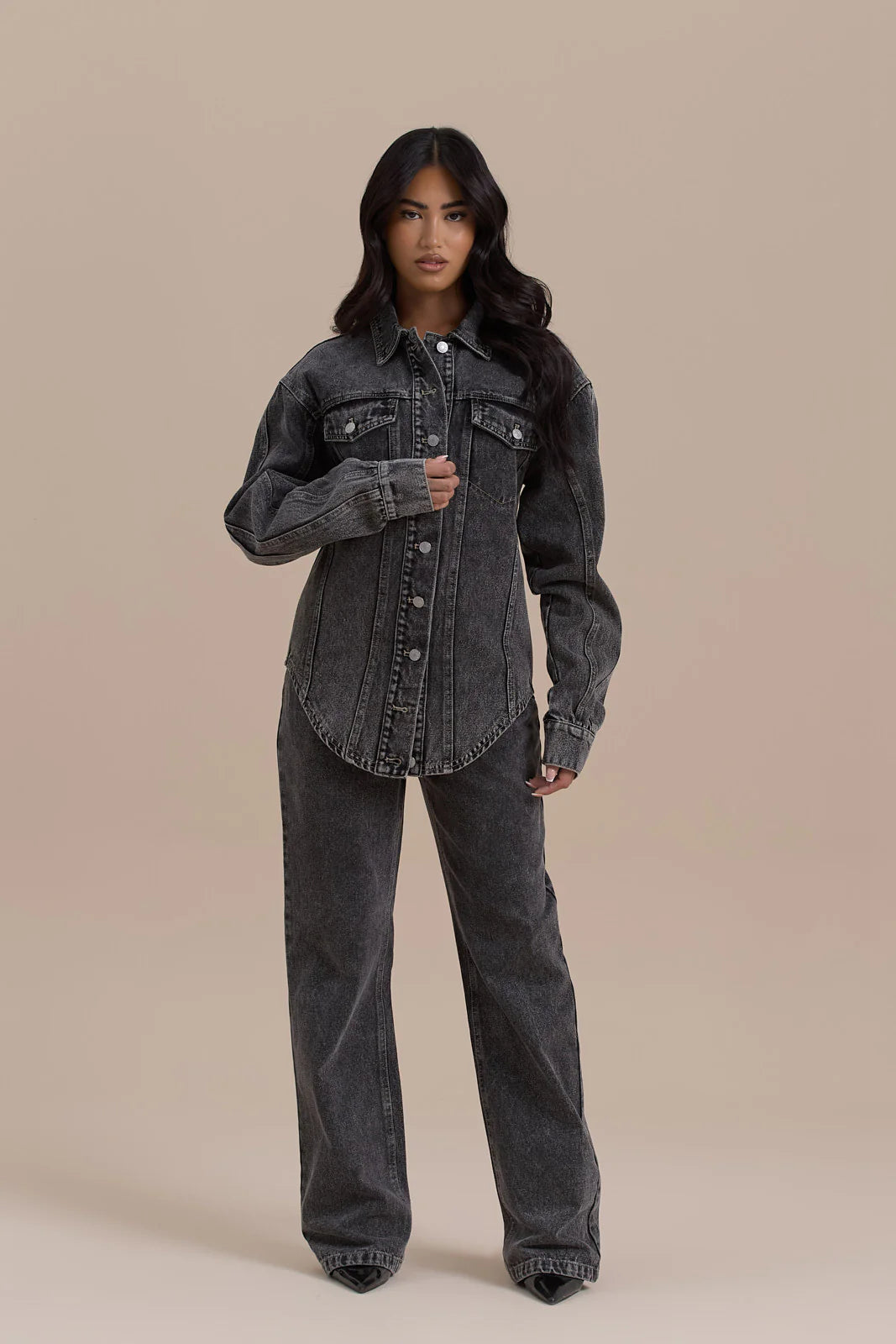 WANDER STRAIGHT LEG JEANS WITH ADJUSTABLE WAIST | DARK WASH DENIM