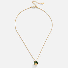 Vioraia Emerald Cube Necklace