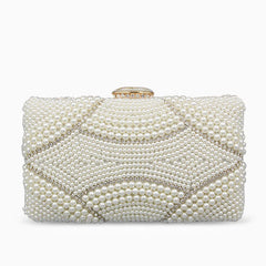Vioraia Violeta Pearl Clutch Bag