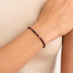 Vioraia Red Garnet Bead Bracelet