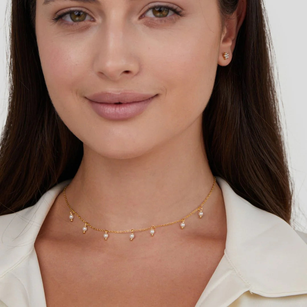 Vioraia Laila 18k Gold Pearl Necklace
