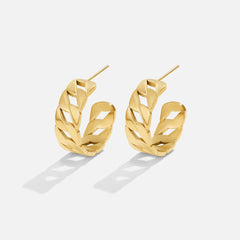 Vioraia Nina Gold Chain Hoop Earrings