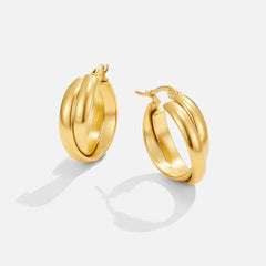 Vioraia Talia Gold Hoop Earrings