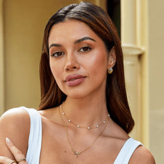 Vioraia Bohemia Gold Cat Eye Earrings