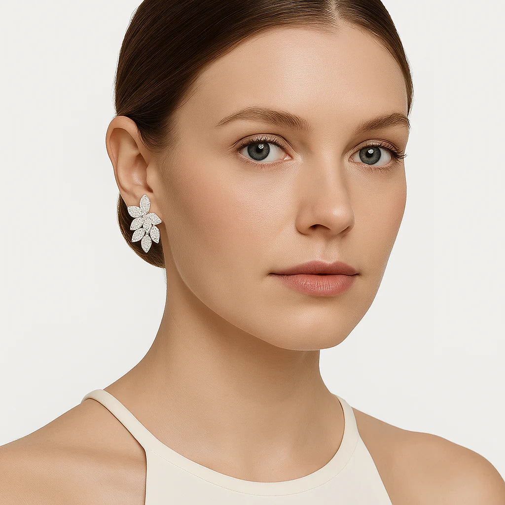 Vioraia Petal Glint Studs