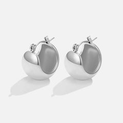 Vioraia Tara Silver Chunky Hoop Earrings