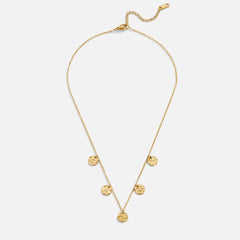 Vioraia Elodie Hammered Coin  Necklace