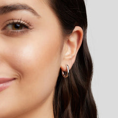 Vioraia Madison Silver Hoop Earrings