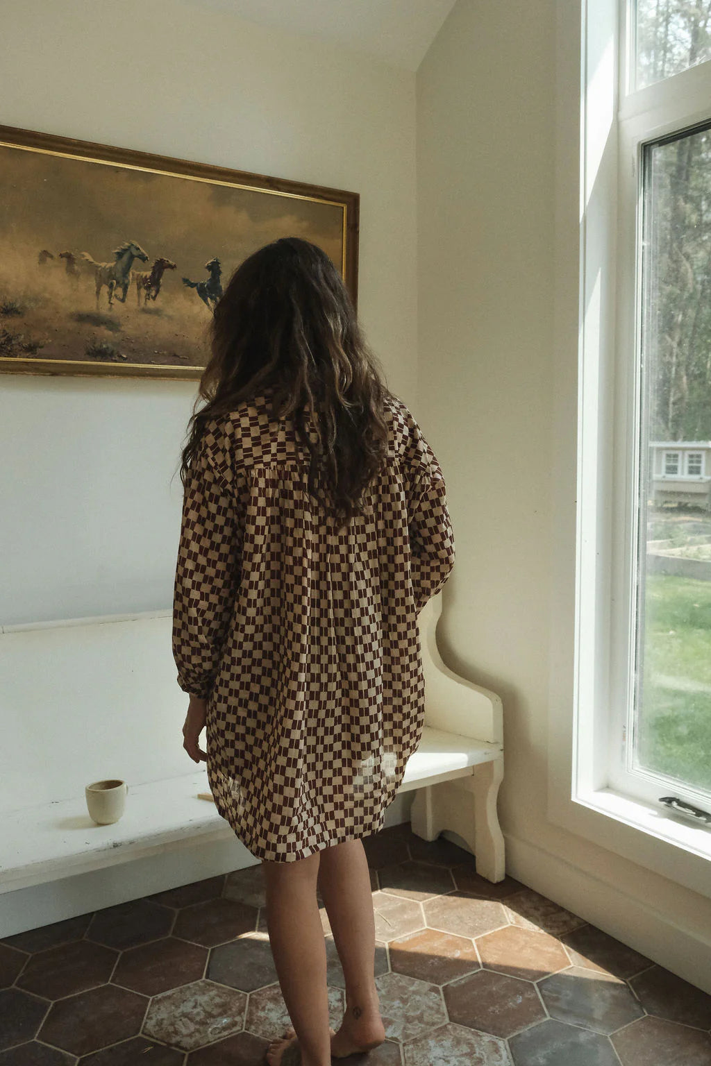 Brown Matchstick Artist Smock