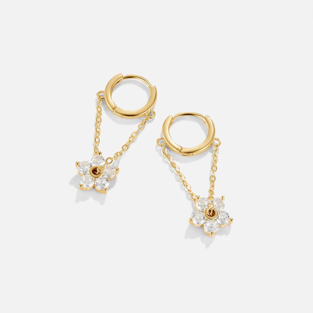 Vioraia Blooming Petal Crystal Earrings
