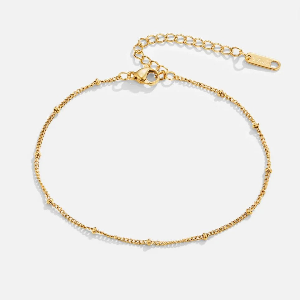 Vioraia Mira Beaded Gold Anklet