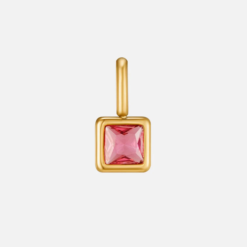 Vioraia Square Pendant Birthstone Necklace