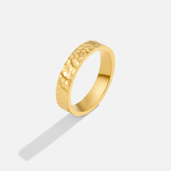 Vioraia Dorcas Hammered Gold Ring