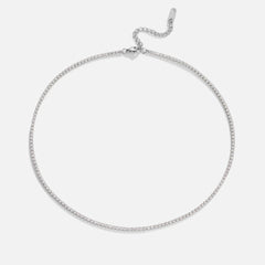 Vioraia Lexi Silver Crystal Necklace