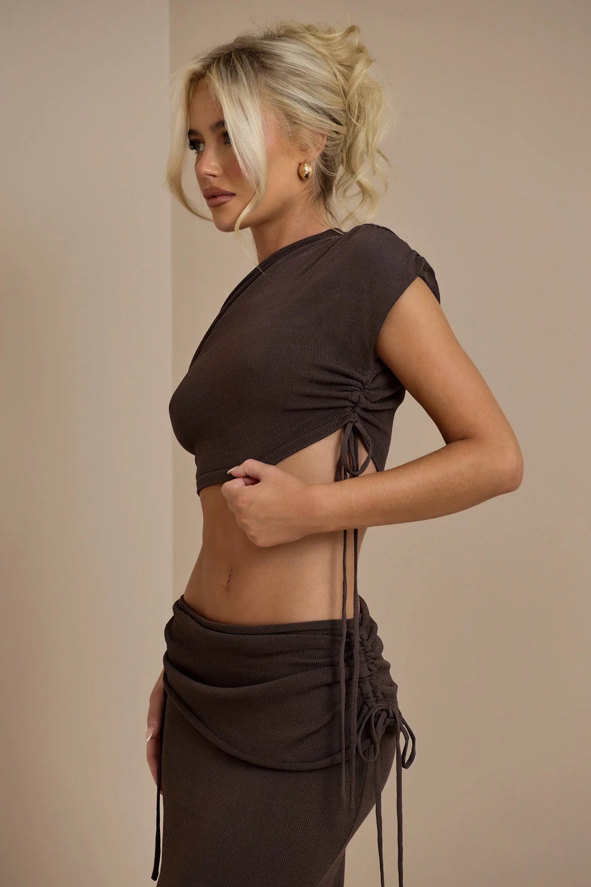 YRIS KNIT CO-ORD | CHOCOLATE