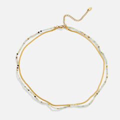 Vioraia Neesa Stone Beads Layered Necklace