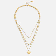 Vioraia Geya Coin Layered Necklace