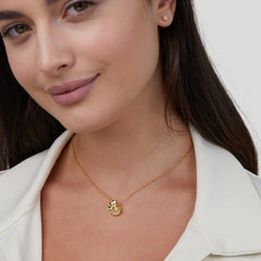 Vioraia Luca Crystal Seashell Pendant Necklace