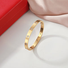 Vioraia Studded Sparkling Stones All Around Bangle