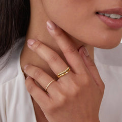 Vioraia Marissa White Crystal Layered Ring