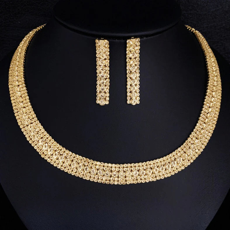 Vioraia Luxury Rhinestones Jewelry Set