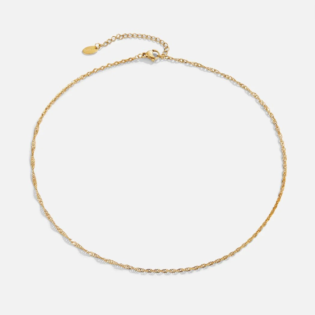 Vioraia Mila Twist Gold Chain Necklace